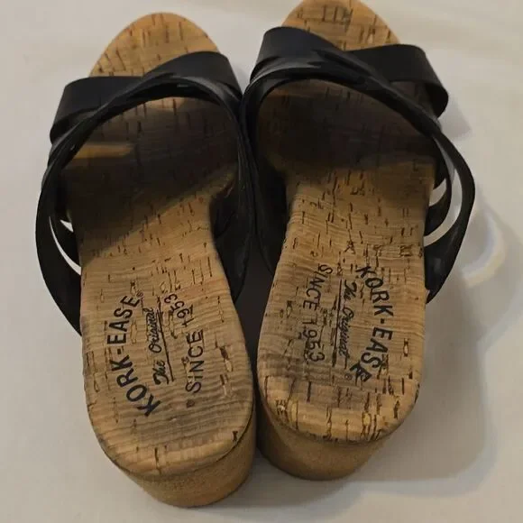 Black, Kork-Ease wedge. Size 7 - Picture 3 of 9